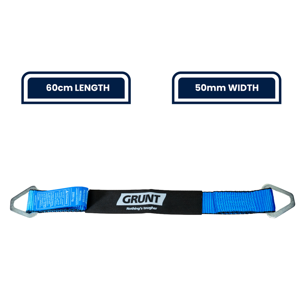 GRUNT 50mm x 60cm Black Heavy Duty Axle Strap - Image 4 of 8
