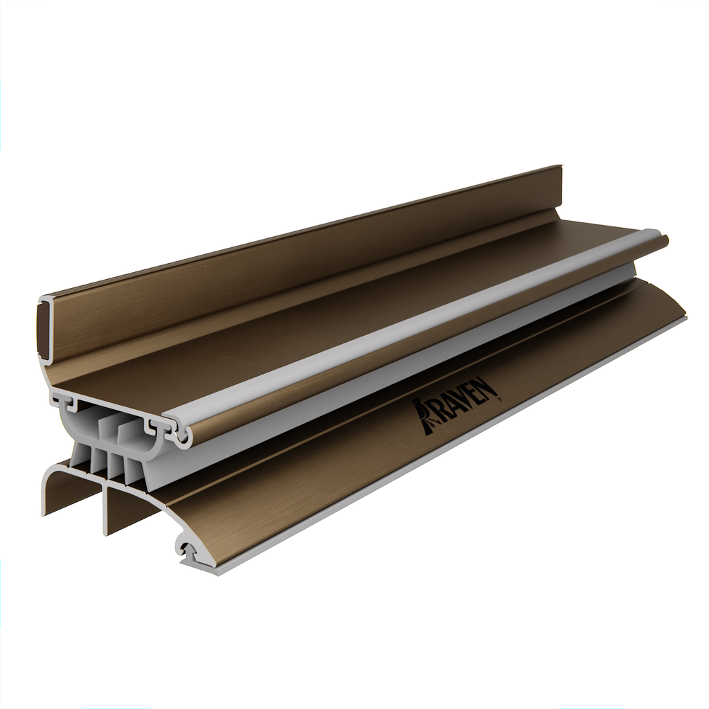 Raven RP4 Door Bottom Clear 926mm - Clear Anodised - Image 1 of 7