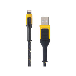 DeWALT Lightning to USB 1.2m Charging Cable Reinforced with Kevlar