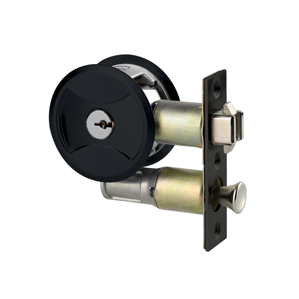 Lockwood Matt Black Symmetry Round Entrance Cavity Sliding Door Set - Image 2 of 2