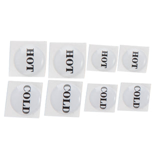 Kinetic White Hot And Cold Tap Indicator Adhesives - 4 Pack