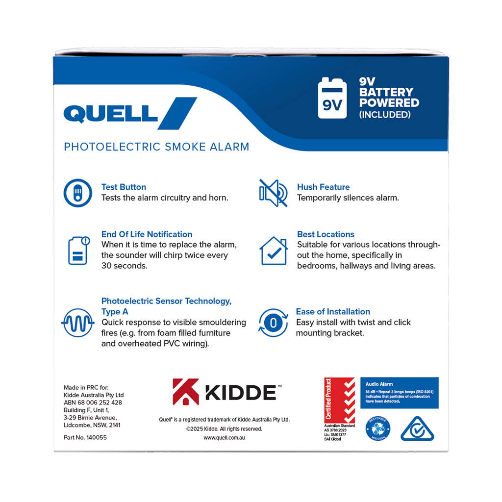 Quell 9V Q501 Photoelectric Smoke Alarm - Trade Box - Image 5 of 6