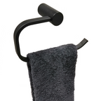 Barelli Matte Black Ambiente Single Towel Ring - Black - Image 4 of 5