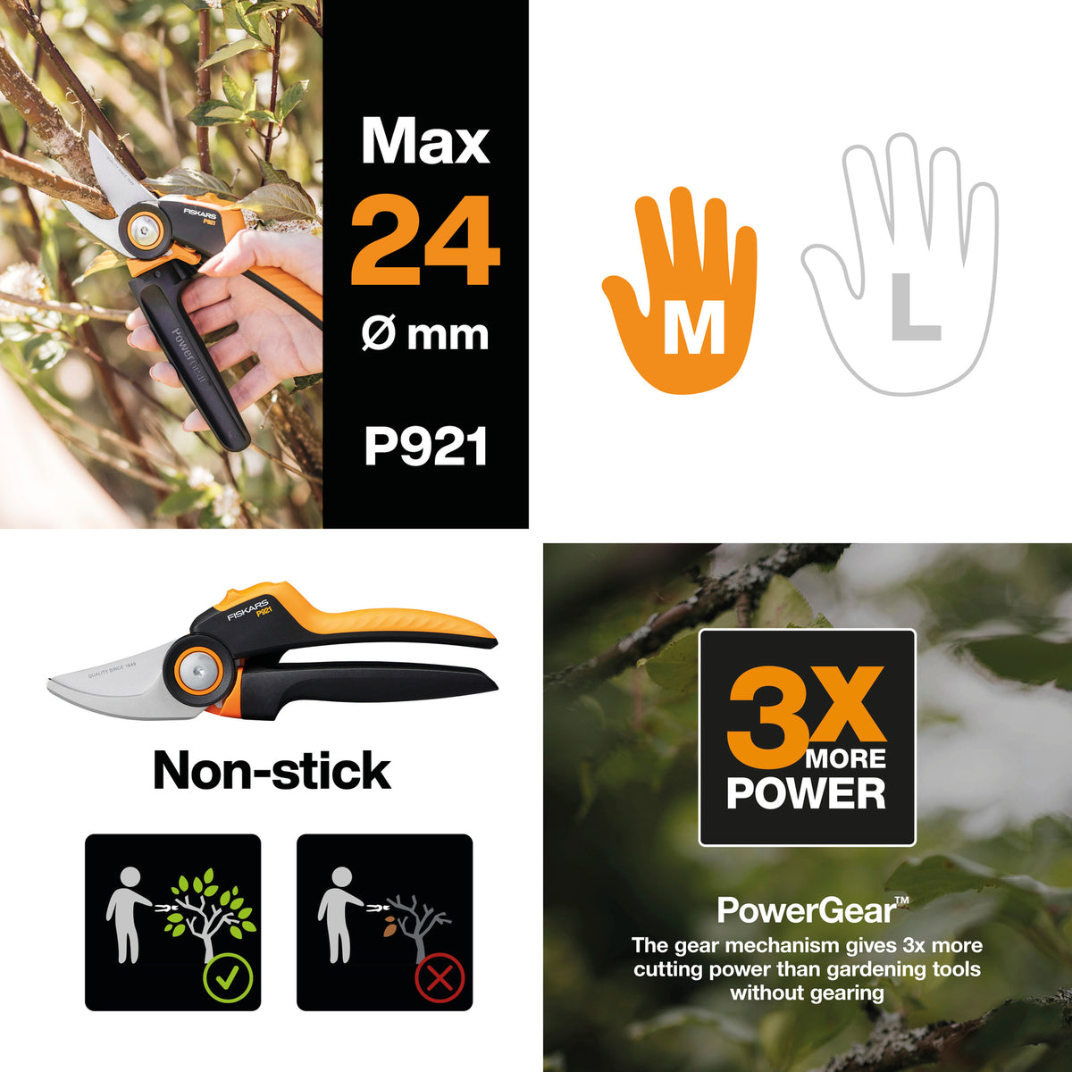 Fiskars Powergear Bypass Pruner P921 - Image 4 of 4