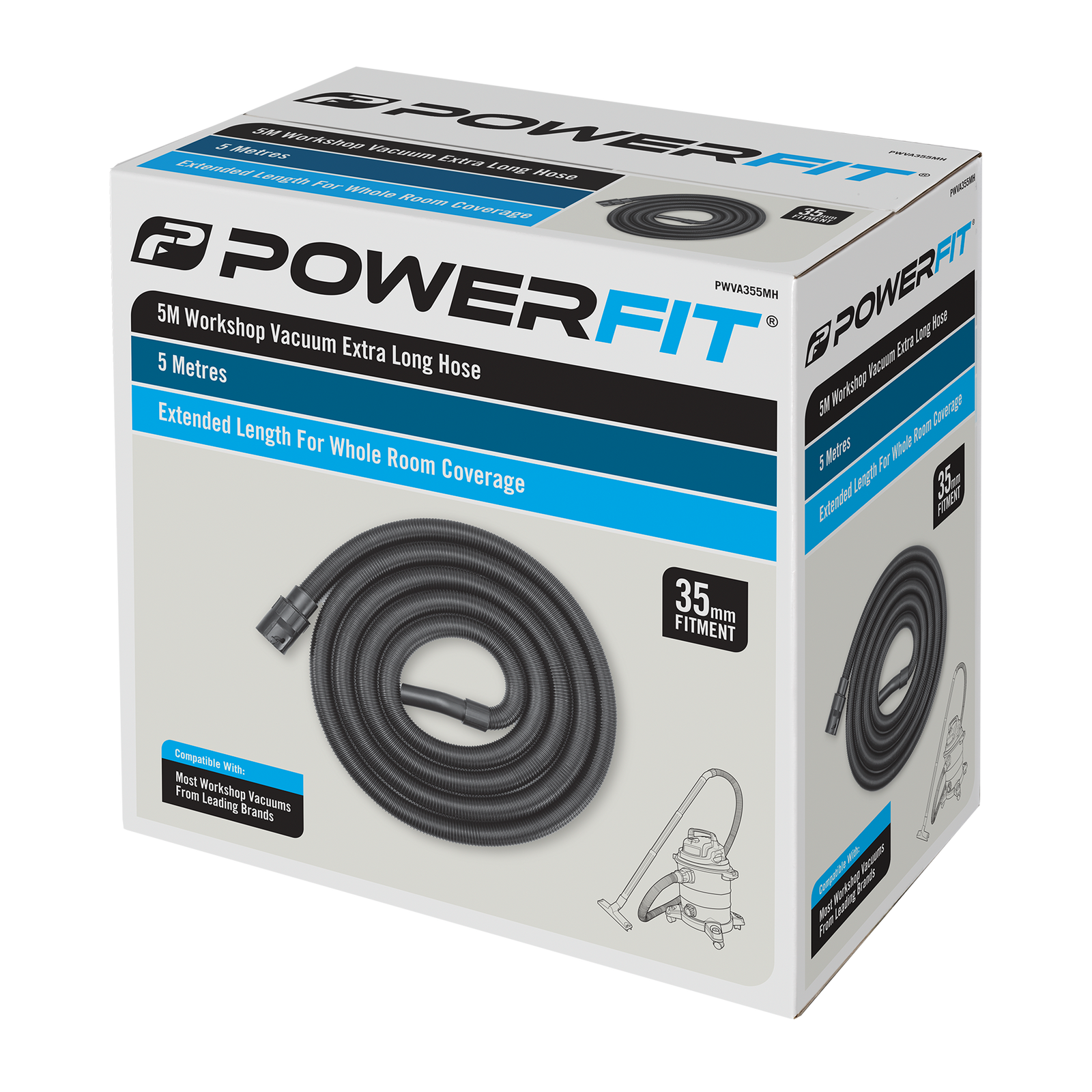 Powerfit 5m Workshop Vacuum Extra Long Hose - Image 2 of 2
