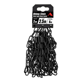 Pinnacle 2mm x 2.5m Black Matte Oblong Chain