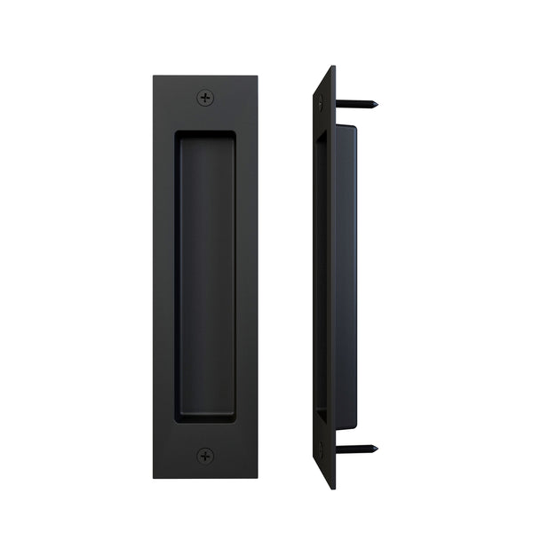 Rolltrak Matte Black Barn Door Recessed Handle