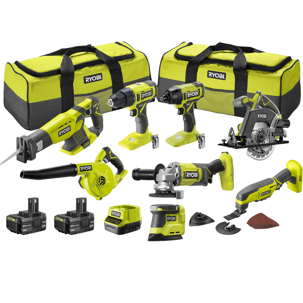 Ryobi 18V ONE+ 8 Piece Kit R18X8C142B