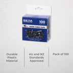 DETA 10mm Black Hook Cable Clips - 100 Pack - Image 4 of 5