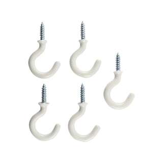 Everhang 12mm White PVC Cup Hook - 5 Pack
