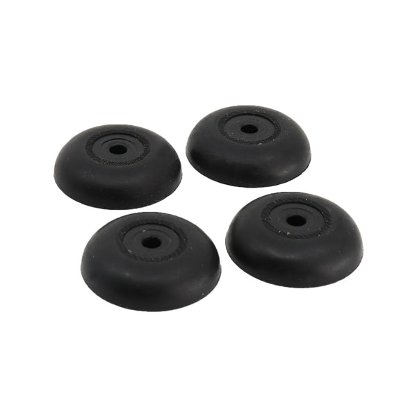 Surface Gard 30mm Black Round Rubber Bumper - 4 Pieces
