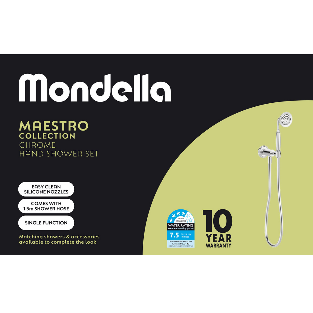 Mondella Chrome Maestro Hand Shower Set - Chrome - Image 5 of 8
