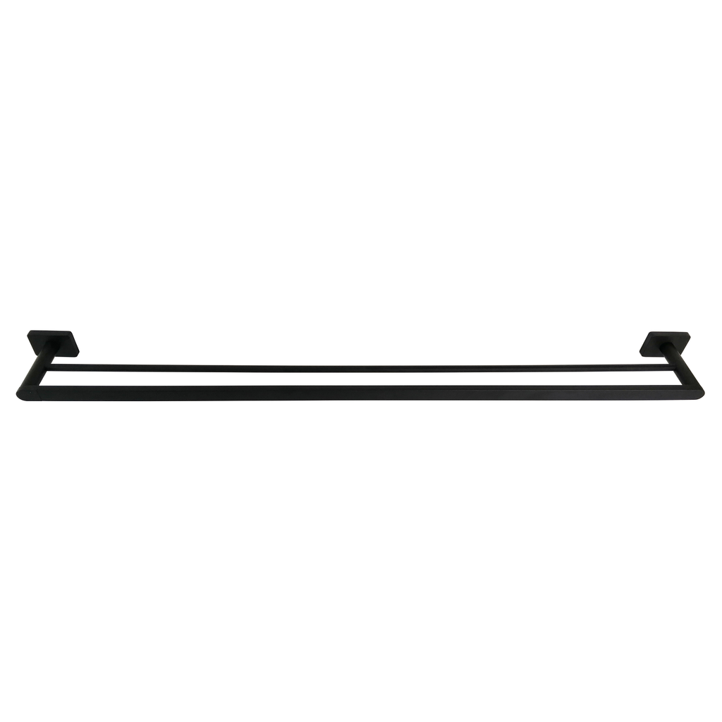 Barelli 900mm Matte Black Rigoni Double Towel Rail - 900mm - Image 1 of 4
