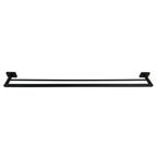 Barelli 900mm Matte Black Rigoni Double Towel Rail - 900mm - Image 1 of 4