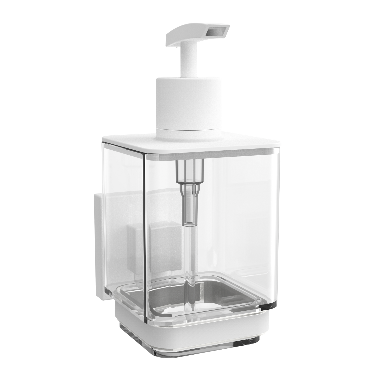 Fusion-Loc Matte White Style Suction Liquid Soap Dispenser - Image 1 of 4