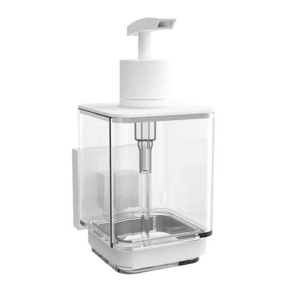 Fusion-Loc Matte White Style Suction Liquid Soap Dispenser