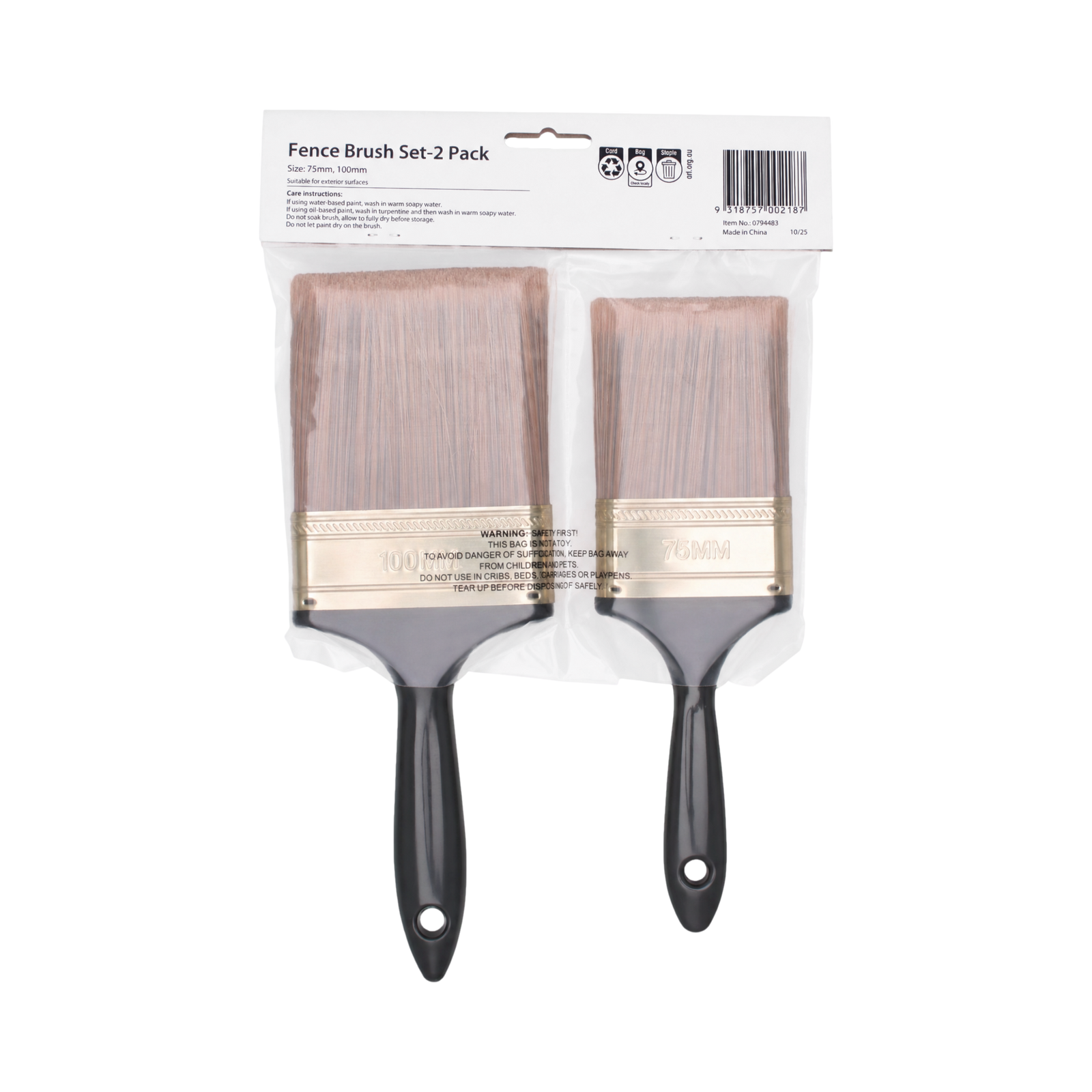 Paint Partner 75 and 100mm Fence Brush Set - Image 5 of 5