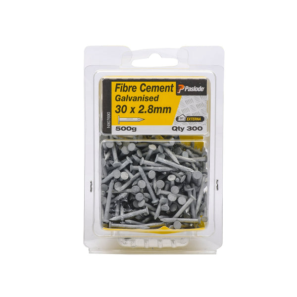 Paslode 30 x 2.8mm 500g Galvanised Fibre Cement Nails - 300 Pack