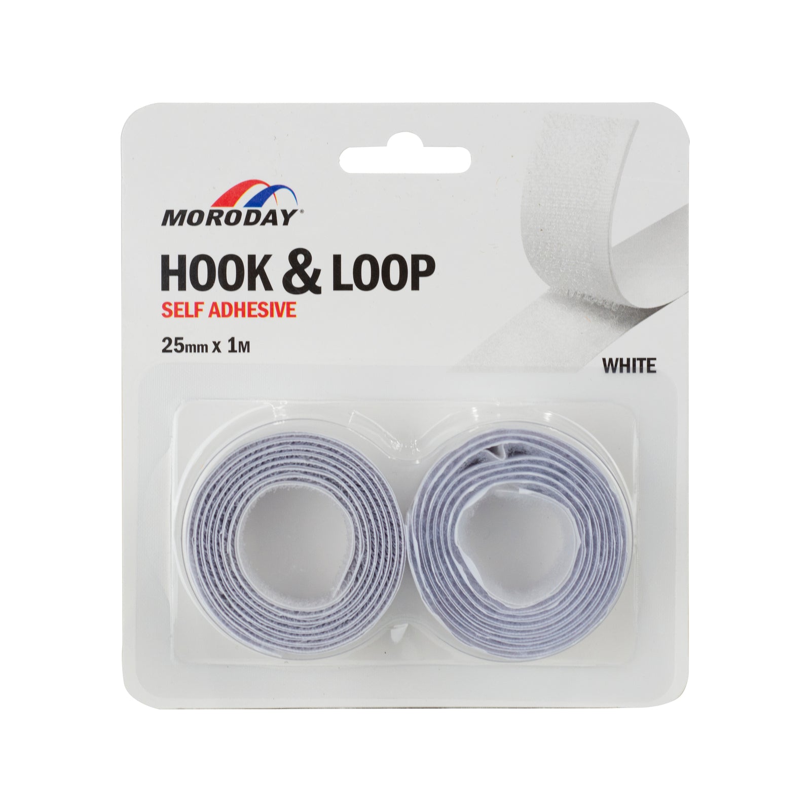 Moroday 25mm x 1m White Hook And Loop Self Adhesive - Image 2 of 3