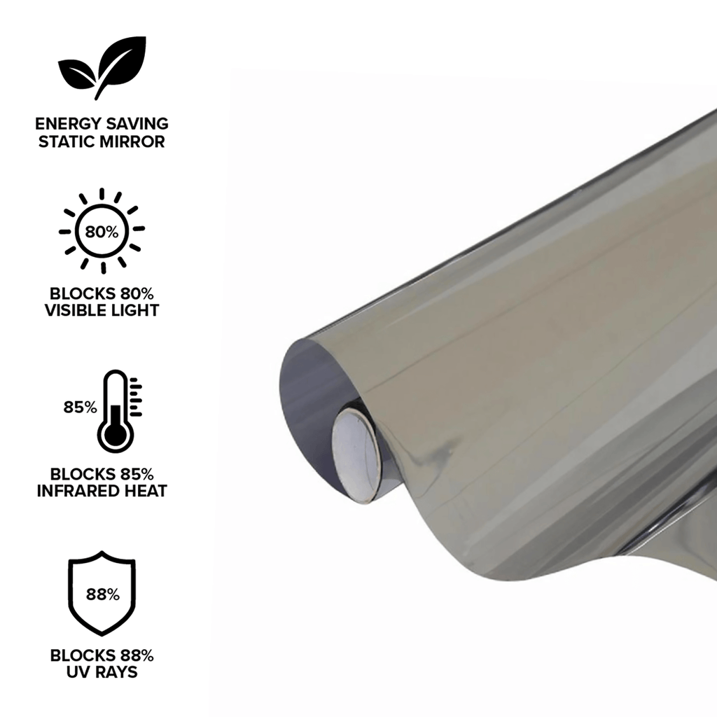 Pillar 0.9 x 2m Mirror Tint Static Window Film - Image 4 of 5