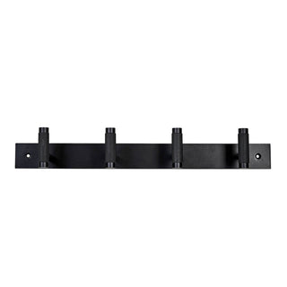 Adoored 4 Hook Black Knurled Deco Hook Rack