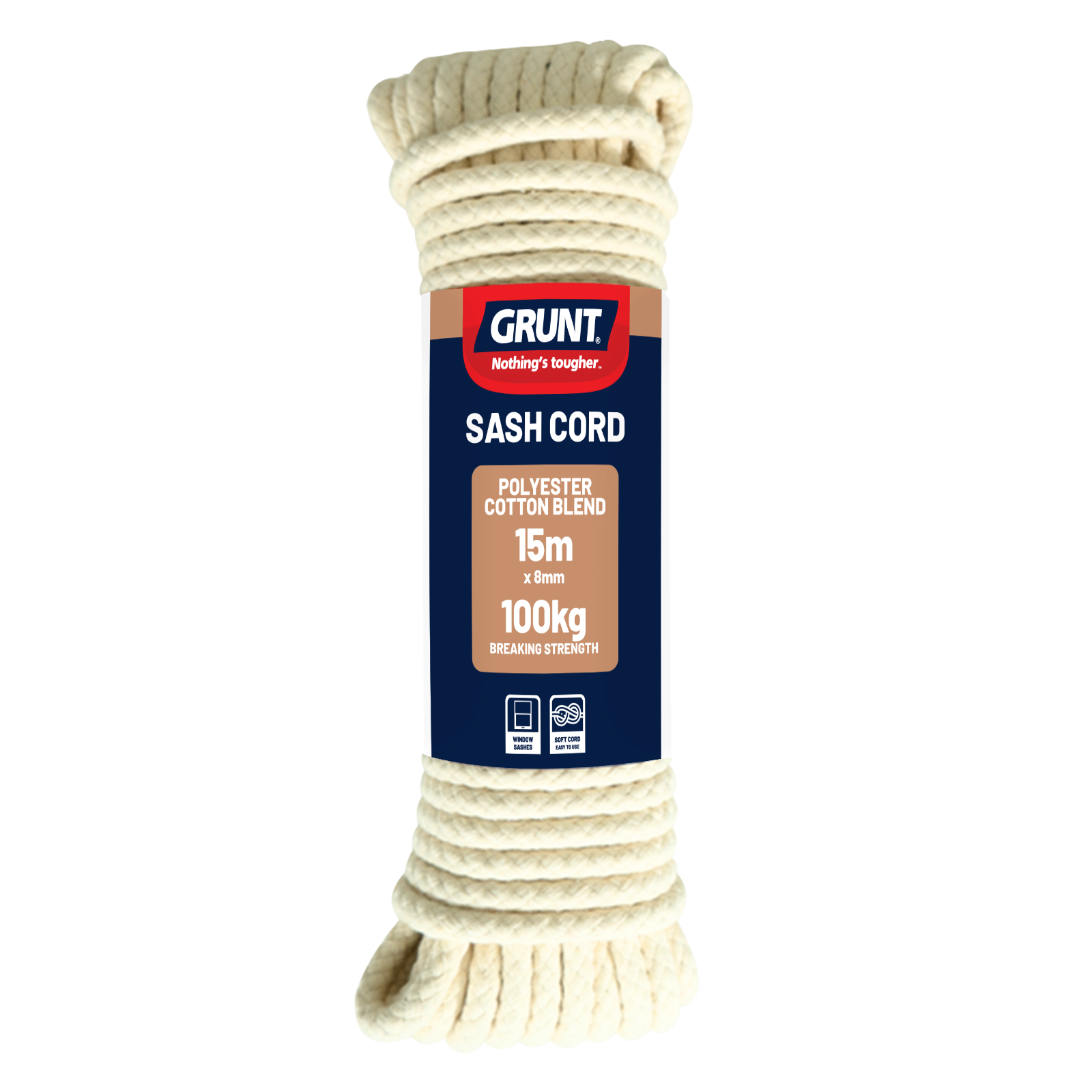 GRUNT 8mm x 15m Polyester Cotton Sash Cord - Image 5 of 8