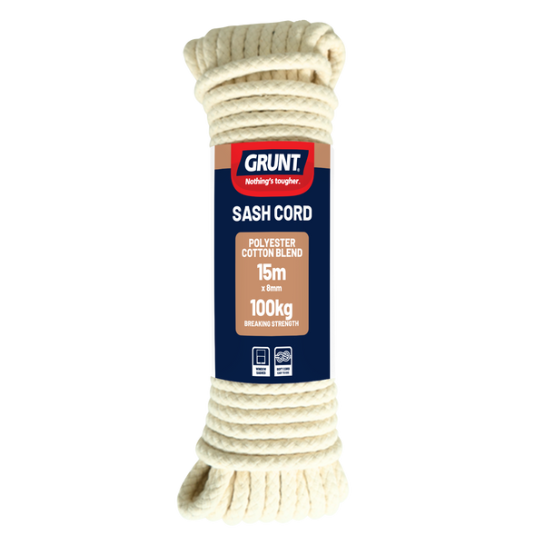 GRUNT 8mm x 15m Polyester Cotton Sash Cord