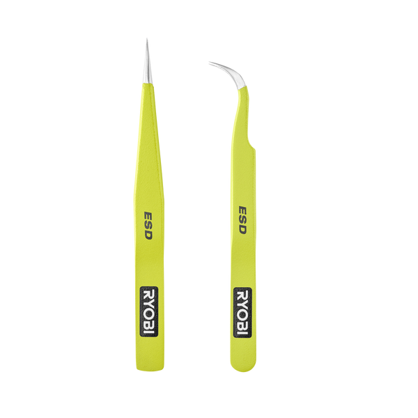 Ryobi Precision Anti-Static Tweezers 2 Pack