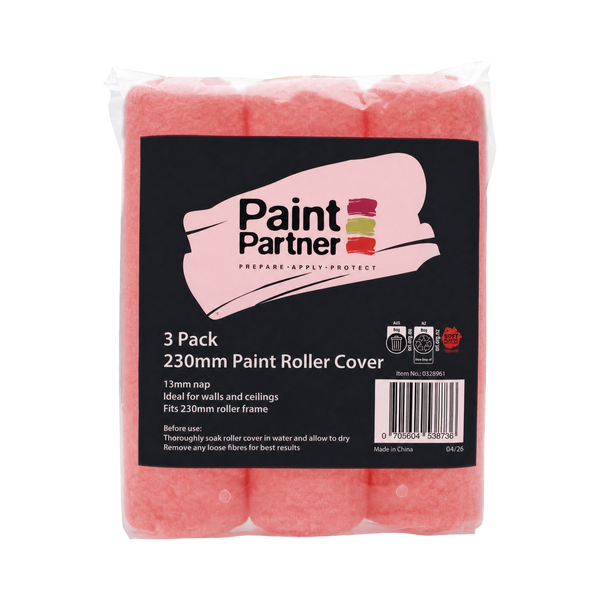 Paint Partner Paint Roller Cover - 3 Pack