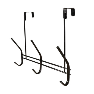 Adoored 3 Black Nickel Double Hook Over-The-Door Deco Hook Rack