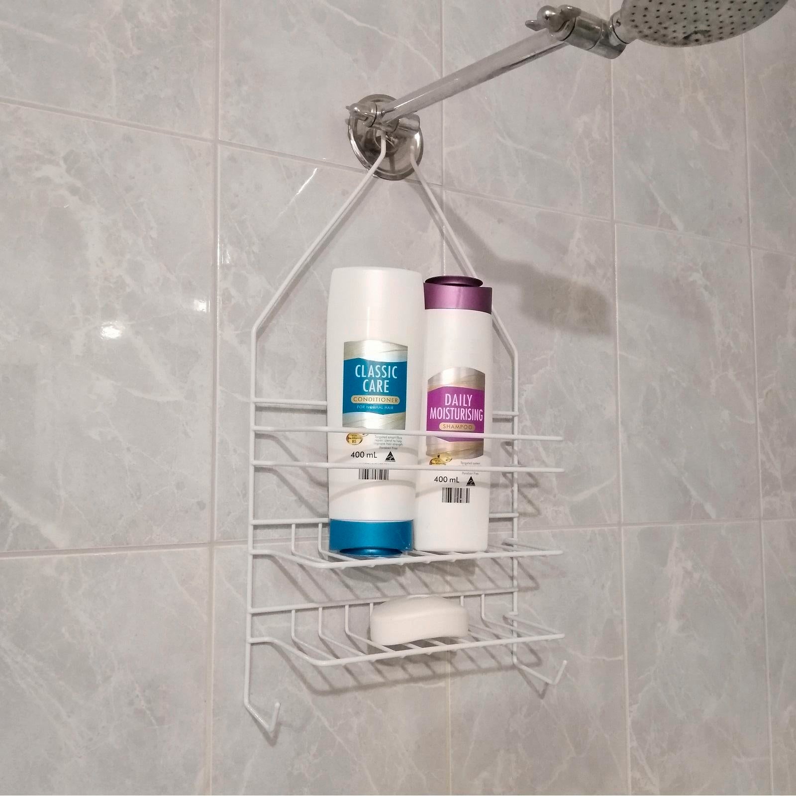 Barelli Large White Bathroom Shower Caddy - Image 2 of 2