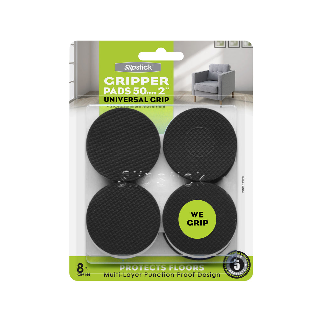 Slipstick 50mm 2” Round Gripper Floor Protection Pads - 8 Pack - Image 1 of 9