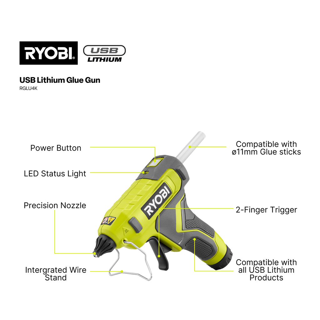 Ryobi USB Lithium Glue Tool 2Ah Kit - Image 3 of 10