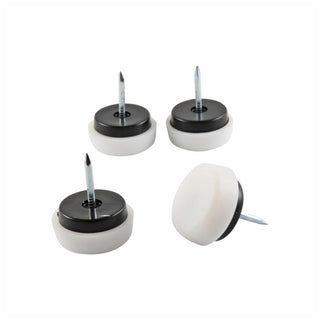 Surface Gard 22mm White Plastic Cushioned Glide - 4 Pack