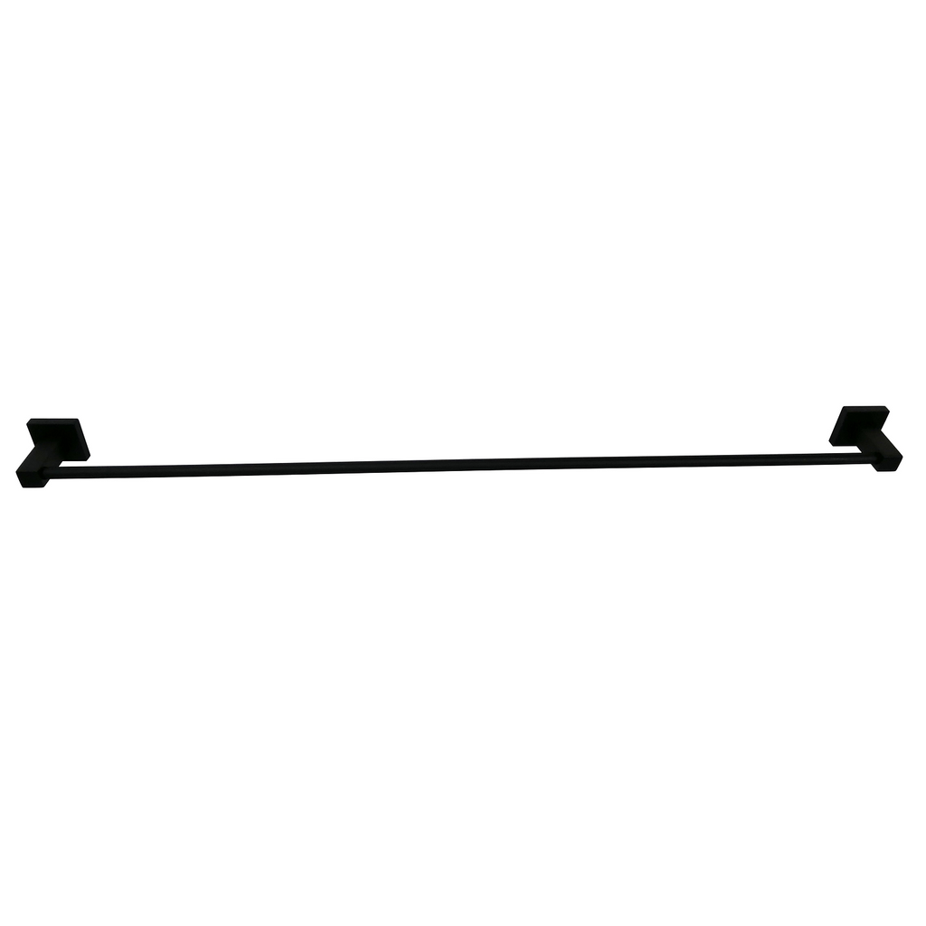 Barelli Piazza 600mm Matte Black Single Towel Rail - 600mm - Image 1 of 3
