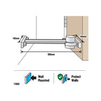 Adoored 70mm White Plastic Long Door Clip - 70mm - Image 3 of 3
