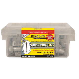 Macsim Fasteners 12 x 75mm Galvanised Sleeve Anchor - 2 Pack