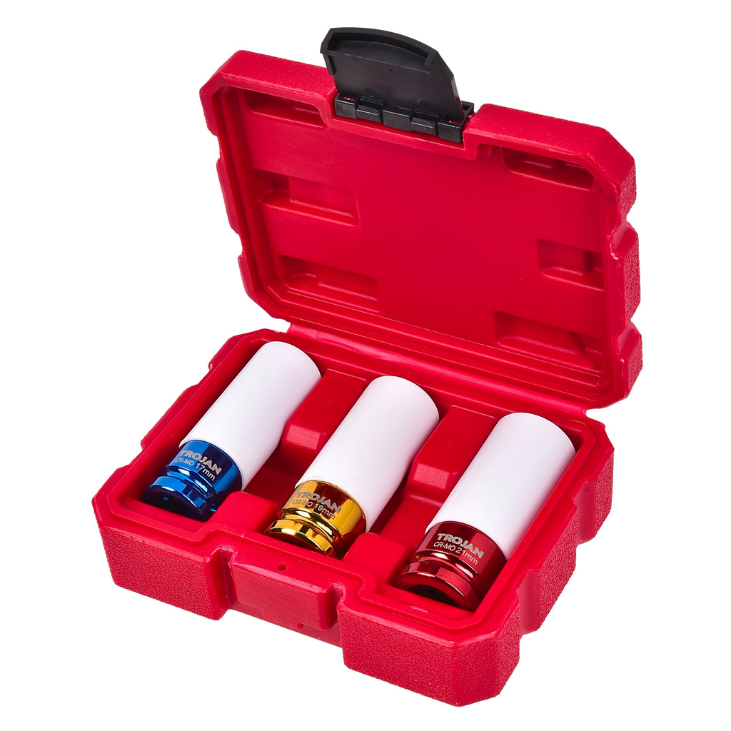 Trojan Wheel Nut Impact Socket Set - 3 Piece - Image 2 of 3