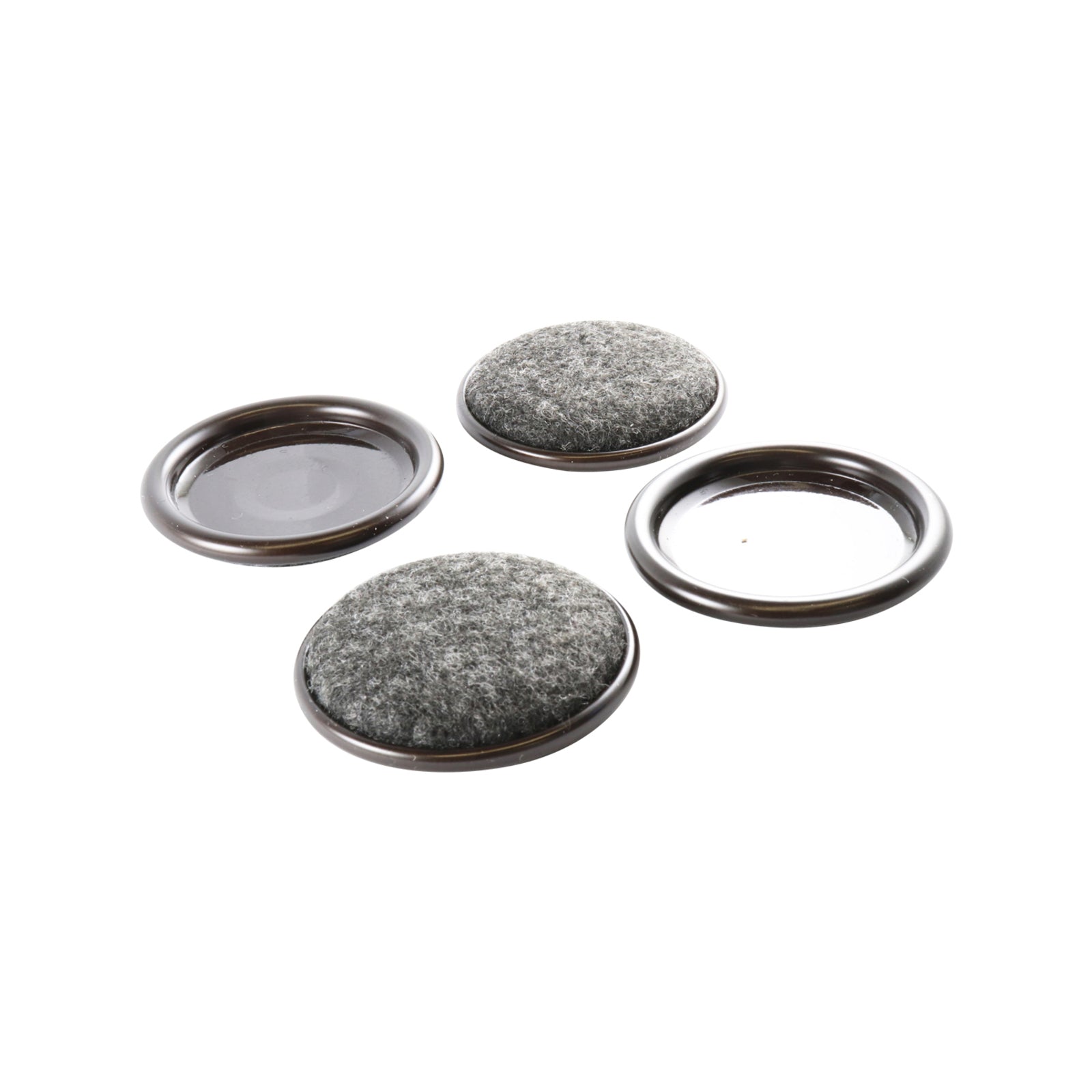 Surface Gard 51mm Brown Round Carpet Base Castor Cups - 4 Pack - Image 1 of 4