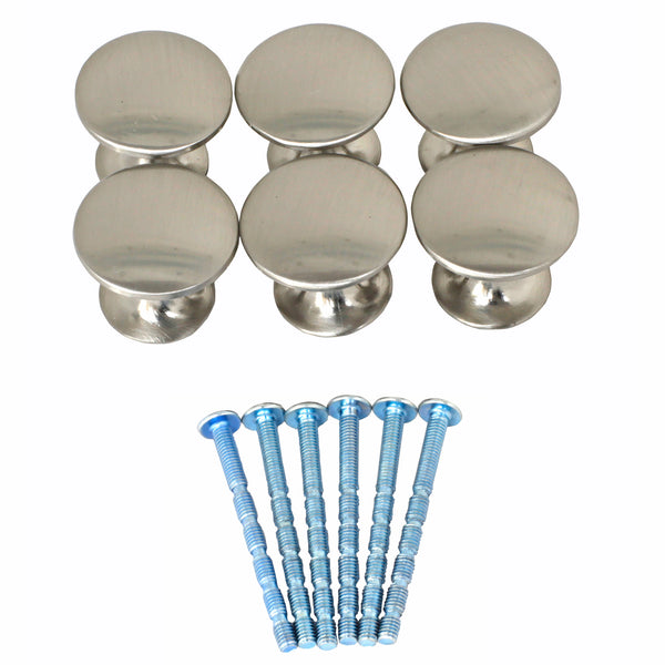 Ikonic Brushed Nickel Cupboard Knob Set  - 6 Piece