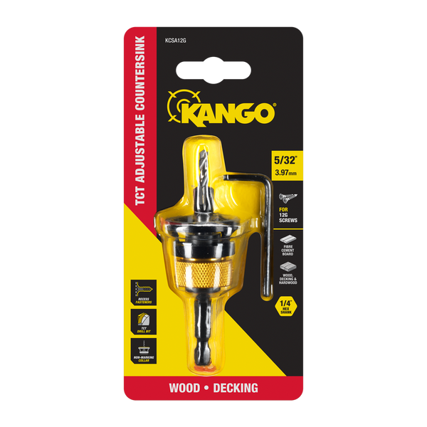 Kango 12G Adjustable Countersink Drill Bit Set