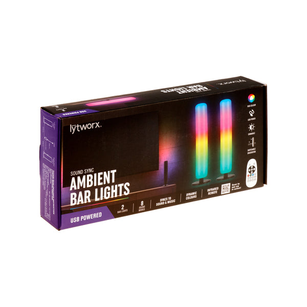 Lytworx USB Sound Sync Ambient Bar Lights - 2 Pack