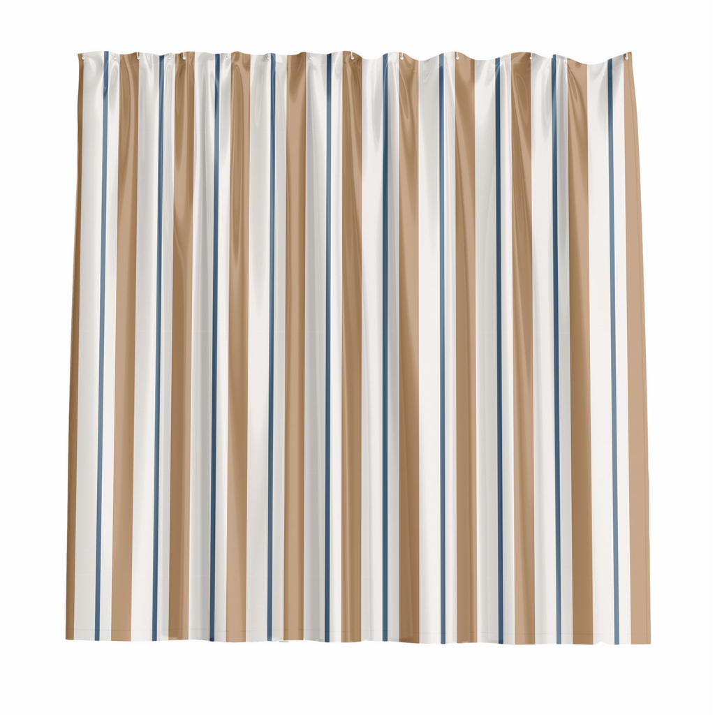 Barelli 180 x 180cm Nautical Stripes Polyester Shower Curtain - Image 1 of 2