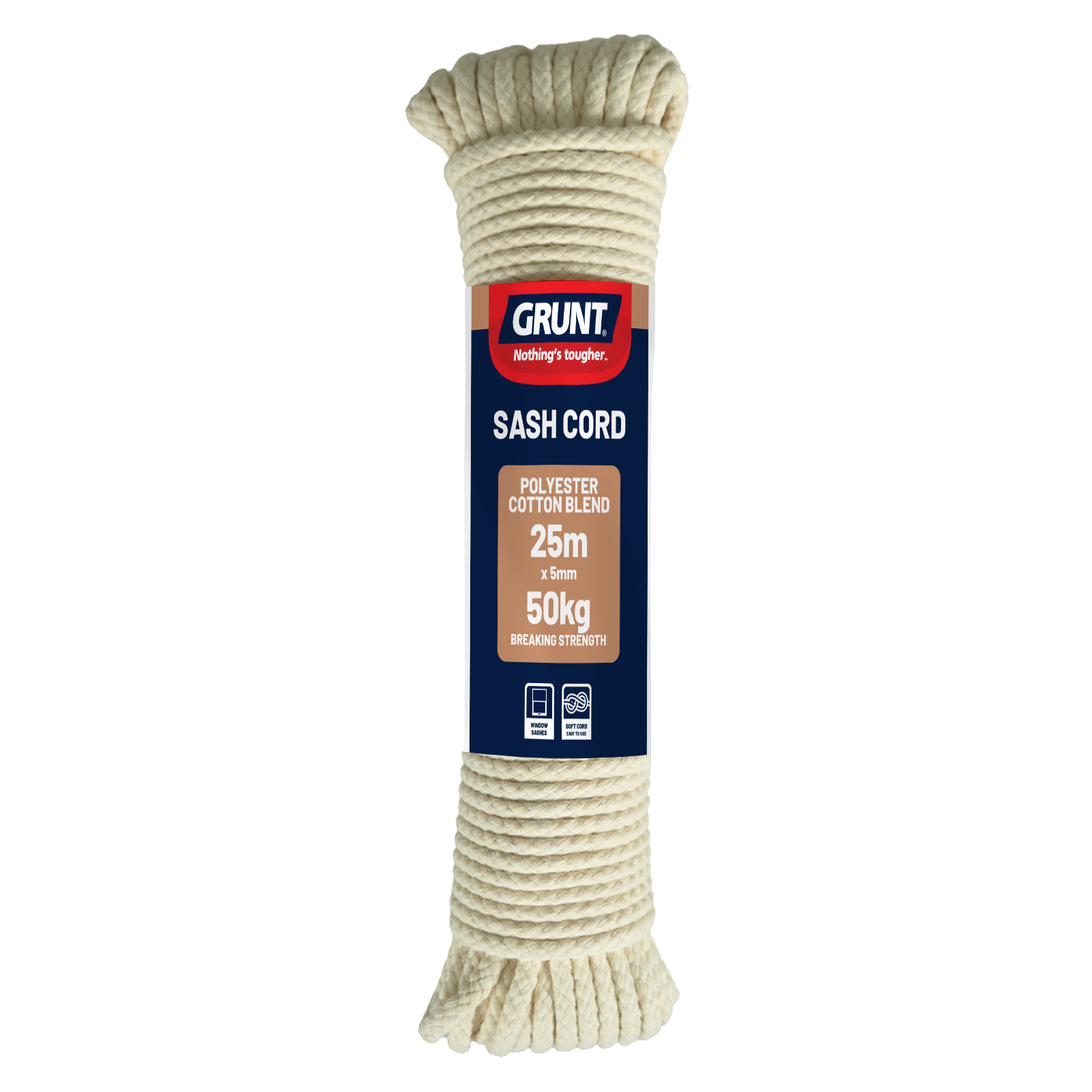 GRUNT 5mm x 25m Polyester Cotton Sash Cord - Image 8 of 8