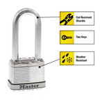 Master Lock 51mm Magnum With 64mm Extra Long Shackle Padlock - Image 2 of 14