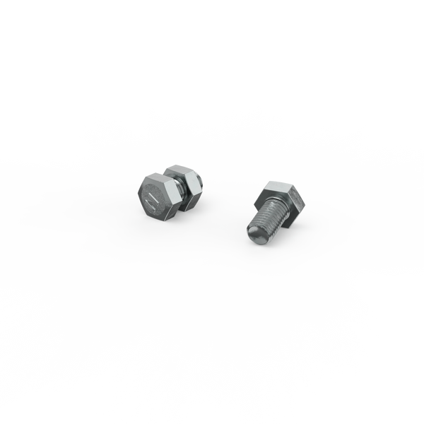 ZENITH M8 x 15mm Zinc Plated Hex Head Bolts and Nuts - Each