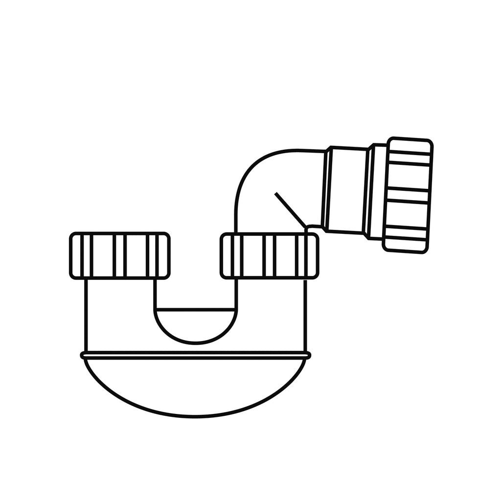 Caroma 50mm White Short P Trap Inlet - Image 2 of 3