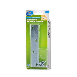 Zenith 150mm Zinc Plated Mending Plates - 2 Pack