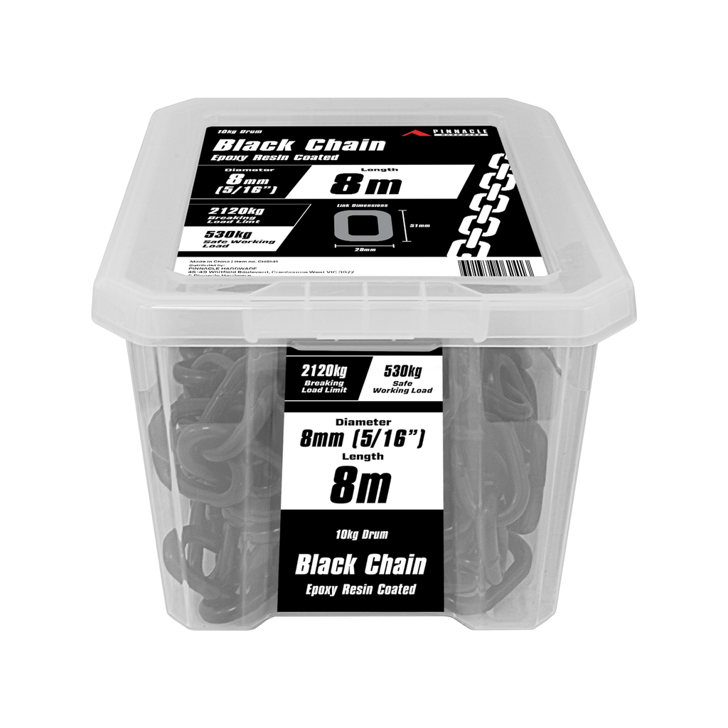Pinnacle 8mm 5/16" x 8m Black Chain - Image 2 of 2