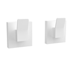 Fusion-Loc Matte White Style Pack of 2 Designer Suction Hooks - Image 1 of 4